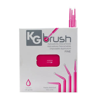 Aplicador Descatável KG Brush Fino Rosa